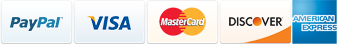 PayPal | Visa | Mastercard | Discover | American Express | Western Union | USPS Money Order
